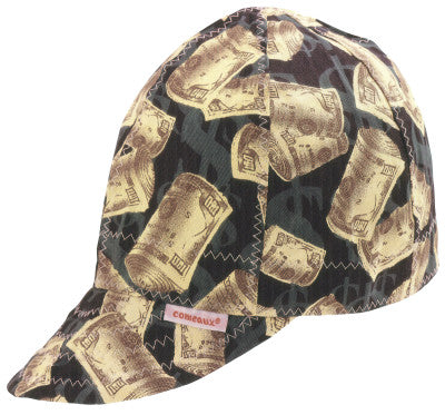 Deep Round Crown Caps, Size 6 7/8, Camouflage