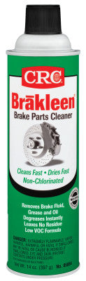 Brakleen Non-Chlorinated Brake Parts Cleaners, 14 oz Aerosol Can, Less 45% VOC