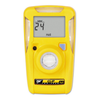 BW Clip Single-Gas Detectors, Hydrogen Sulfide, Surecell, 5-15 ppm Alarm Setting