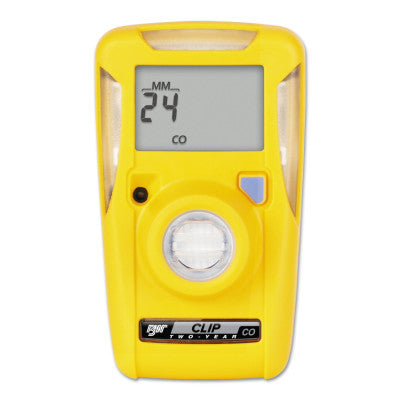 BW Clip Single-Gas Detector, Carbon Monoxide, Surecell, 50-200 ppm Alarm Setting