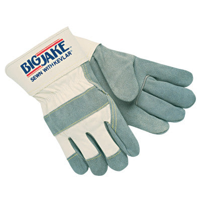 Heavy-Duty Side Split Gloves, Large, Leather