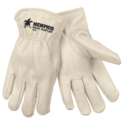 Drivers Gloves, Premium Grade Cowhide, Medium, Unlined