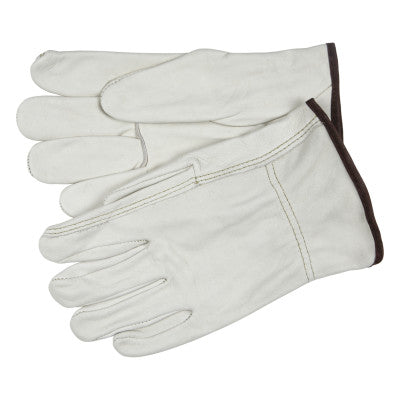 Industry Grade Unlined Grain Cow Leather Driver Gloves, Small, Beige