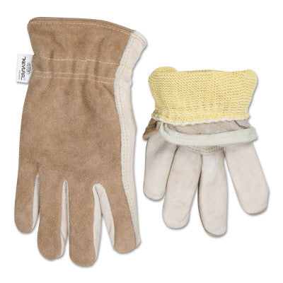 Split Leather Back Gloves, Medium