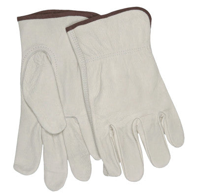 Drivers Gloves, Cow Grain Leather/Poly/Cotton, Extra Large, Beige/Brown