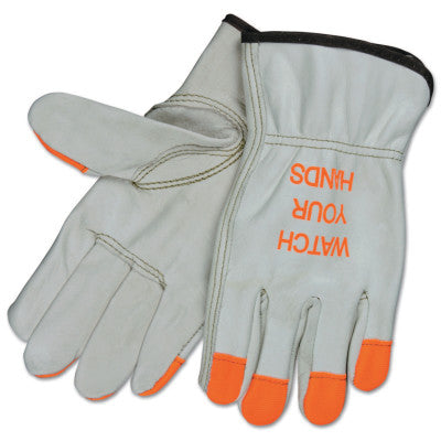 Drivers Gloves, Industrial Grade Cowhide, Medium, Unlined