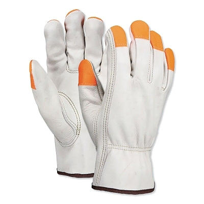 IND GR COWHIDE GRAIN DRIVER MD W/HI-VIZ ORG F