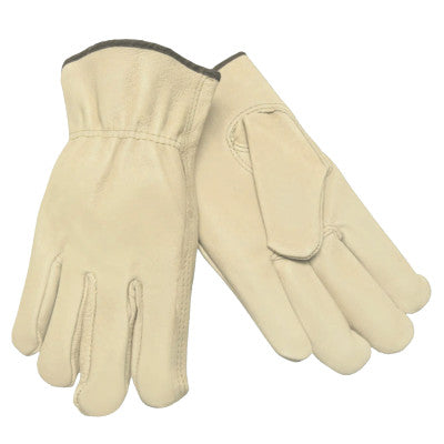 Drivers Gloves, Economy Grain Pigskin, Keystone Thumb, Large, Unlined