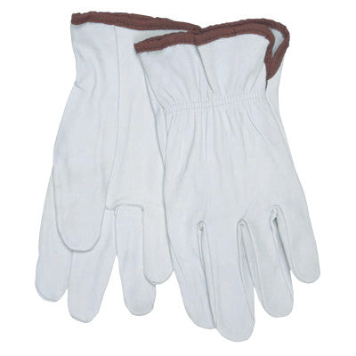 Goatskin Drivers Gloves, Goatskin/Poly/Cotton, XXL, White/Yellow