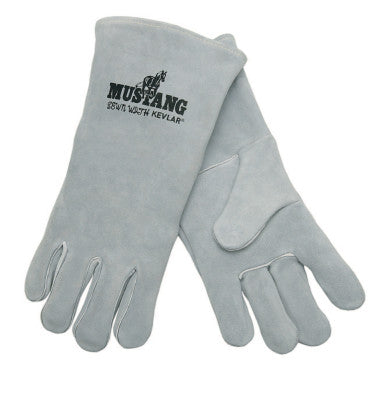 Premium Quality Welder's Gloves, Select Side Leather, Gray