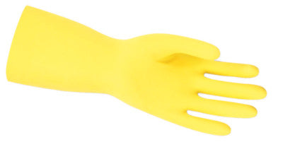 Unsupported Latex Gloves, 9 - 9.5, Latex, Yellow