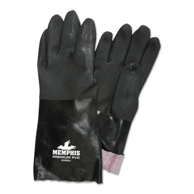 14" BLACK DOUBLE-DIPPEDPVC GLOVES JERSEY LINE