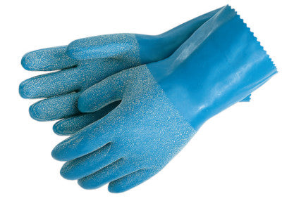 Blue Grit Gloves, Large, Blue