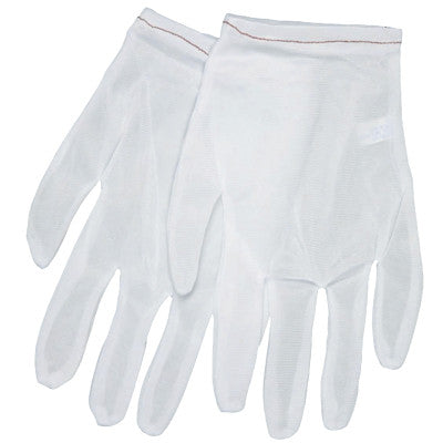 Low Lint Inspectors Gloves, Large, White, Nylon