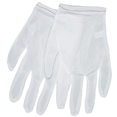 Low Lint Inspectors Gloves, Medium, White, Nylon