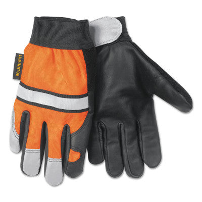 Luminator Multi-Task Gloves, Black/Silver/Orange, Small