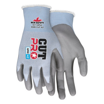 Cut Pro PU Palm/Fingers, Small, Gray/Light Blue