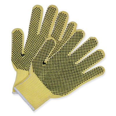 Gauge DuPont Kevlar Plait, Regular Weight Kevlar Gloves, Large, Brown/White