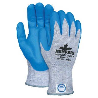 Diamond Tech 5 Gloves, Large, Blue/White