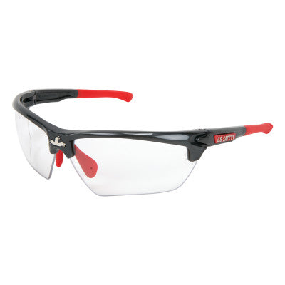 Dominator DM3 Safety Glasses, Clear Lens, MAX6 Anti-Fog, Gunmetal Frame