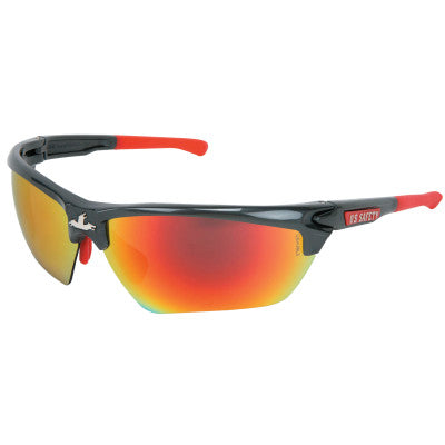 Dominator DM3 Safety Glasses, Fire Mirror Lens, Duramass HC/Polar