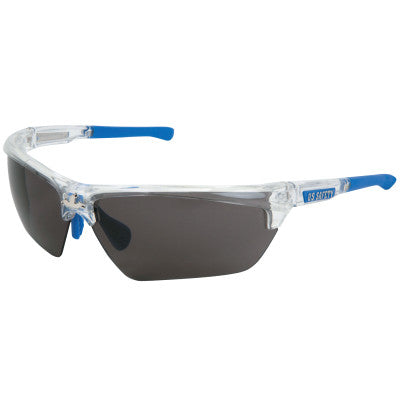 Dominator DM3 Safety Glasses, Gray Lens, MAX6 Anti-Fog, Clear Frame