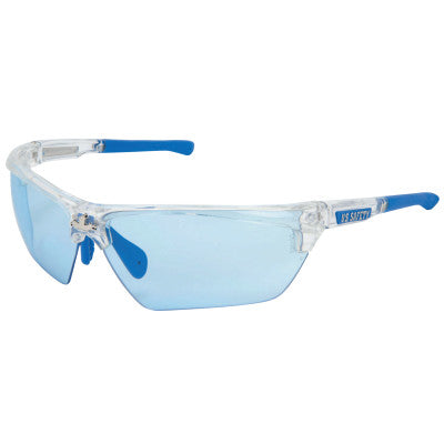 Dominator DM3 Safety Glasses, Light Blue Lens, MAX6 Anti-Fog, Clear Frame