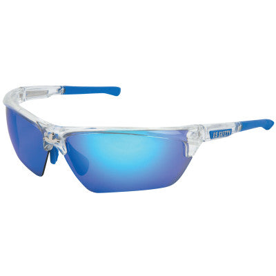 Dominator DM3 Safety Glasses, Blue Diamond Mirror Lens, Duramass HC/Polar