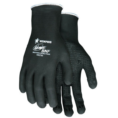 Ninja BNF Gloves, Large, Gray, 10 in, Work