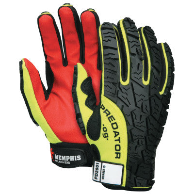 Predator Multi-Task Gloves, X-Large, Synthetic Leather, Black/Hi-vis Yellow