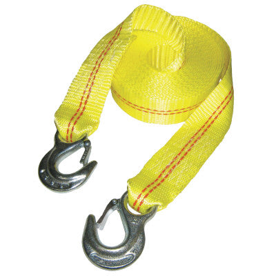 Vehicle Recovery Straps, Steel Hooks, 2 in W, 25 ft L, 5,000 lb Capacity