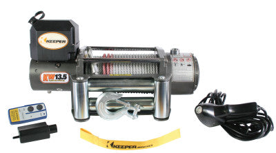 Heavy Duty Series 12 Volt DC Electric Winches, 13,500 lb Load Cap.