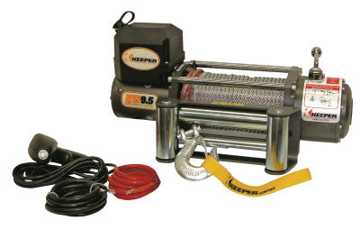 Heavy Duty Series 12 Volt DC Electric Winch, 9,500 lb Load Cap.