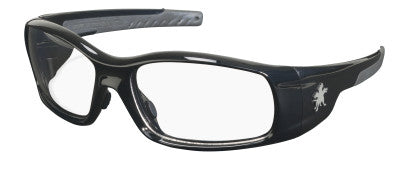 Swagger Safety Glasses, Clear Lens, Duramass Hard Coat, Black Frame