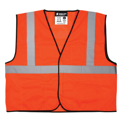 Safety Vests, 2X-Large, Fluorescent Orange