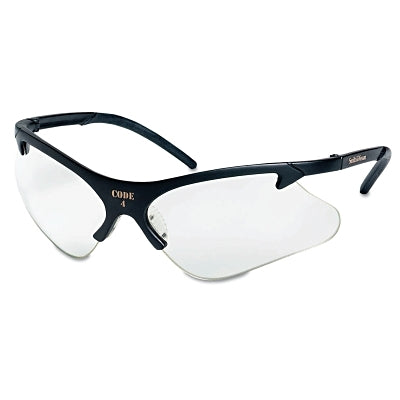 S&W CODE 4 SAFETY GLASSES BLACK FRAME CLEAR LENS