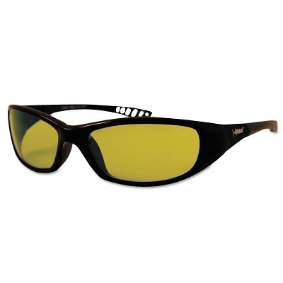 V40 HELLRAISER SAFETY GLASSES AMBER POLY LENS BL