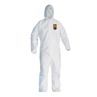 X-LARGE WHITE KLEENGUARDCOVERALL ZIPPER FRON