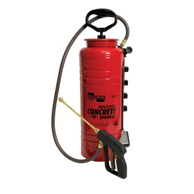 Concrete Sprayer, Coated Steel, 3 1/2 gal, 12 in Extension, 48 in Hose