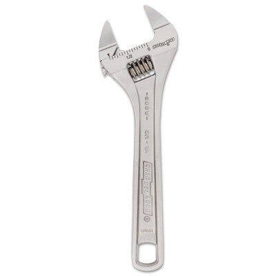 Adjustable Wrenches, 6.38 in Long, 0.94 in Opening, Chrome