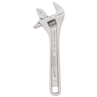 Adjustable Wrenches, 8.21 in Long, 1.34 in Opening, Chrome