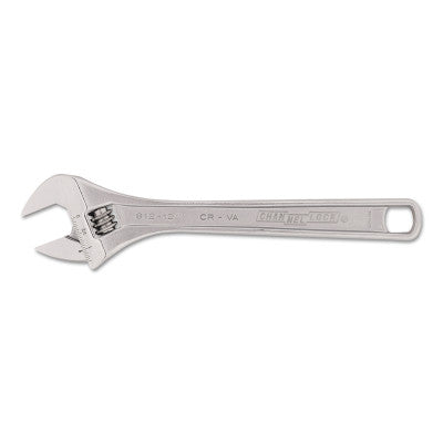 Adjustable Wrenches, 12 in Long, 1 1/2 in Opening, Chrome, Bulk