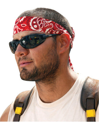 Chill-Its 6700 Evaporative Cooling Bandanas, 8 in X 13 in, Red Western