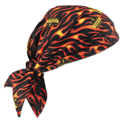 Chill-Its 6710CT Evaporative Cooling Triangle Hats w/ Cooling Towel, Flames
