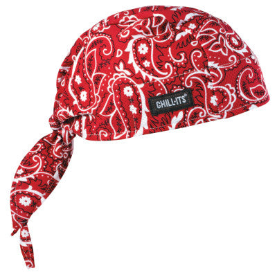 Chill-Its 6615 High-Performance Dew Rags, 6 in X 20 in, Red Western