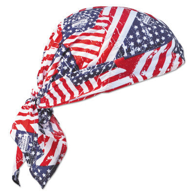 Chill-Its 6710 Evaporative Cooling Triangle Hats w/Cooling Towel, Stars/Stripes