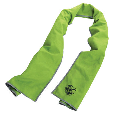 Chill-Its 6602MF Evaporative Micro-Fiber Cooling Towels, Hi-Vis Lime/Gray