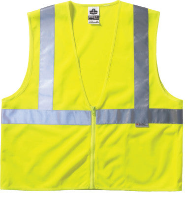 GloWear 8220Z Class 2 Standard Vests, S/M, Lime