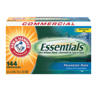 Essentials Dryer Sheets, Mountain Rain, 144 Sheets/Box