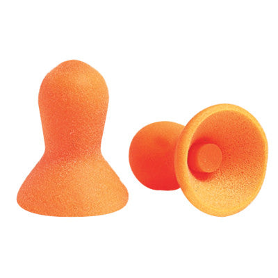 Quiet Reusable Earplugs, Foam, Orange, Corded, Impact Case